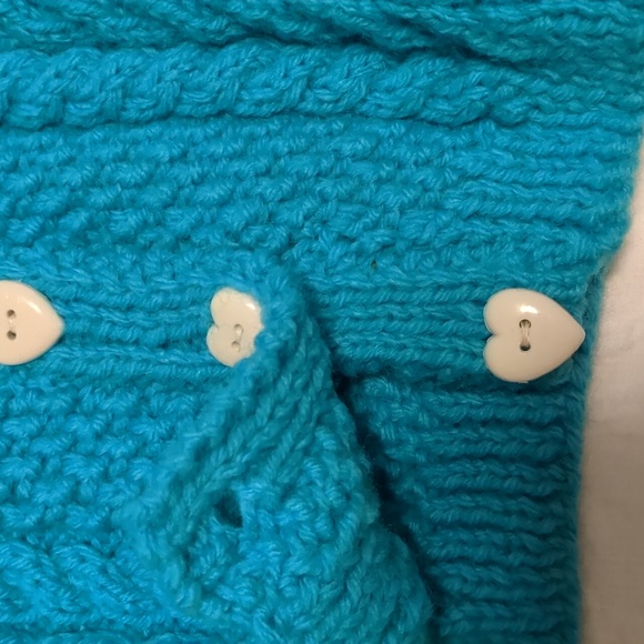 NEW Hand Knit Hooded Baby Sweater - 3M - Picture 5 of 5